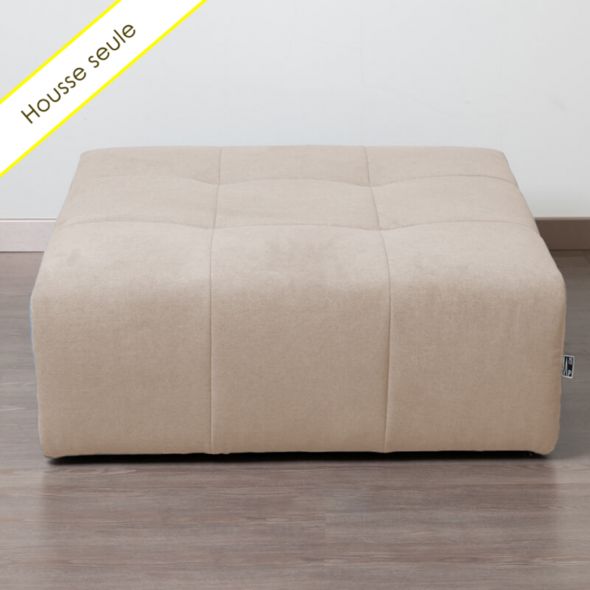 TAKANAP HOUSSE POUF CARRE TISSU BRONX