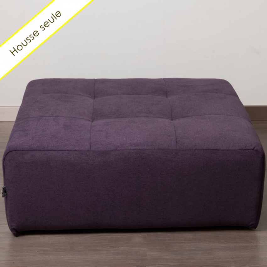 TAKANAP HOUSSE POUF CARRE TISSU BRONX