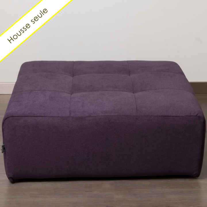 TAKANAP HOUSSE POUF CARRE TISSU BRONX