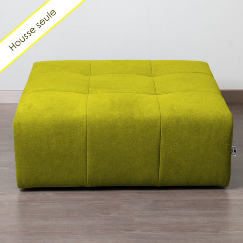 TAKANAP HOUSSE POUF CARRE TISSU BRONX