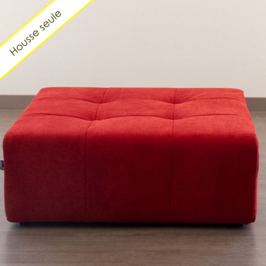 TAKANAP HOUSSE POUF CARRE TISSU BRONX