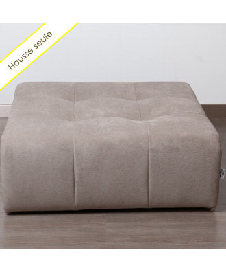 TAKANAP HOUSSE POUF CARRE TISSU BRONX