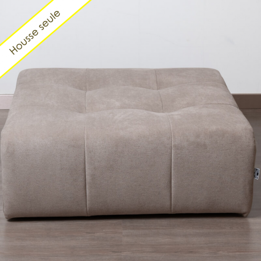 TAKANAP HOUSSE POUF CARRE TISSU BRONX