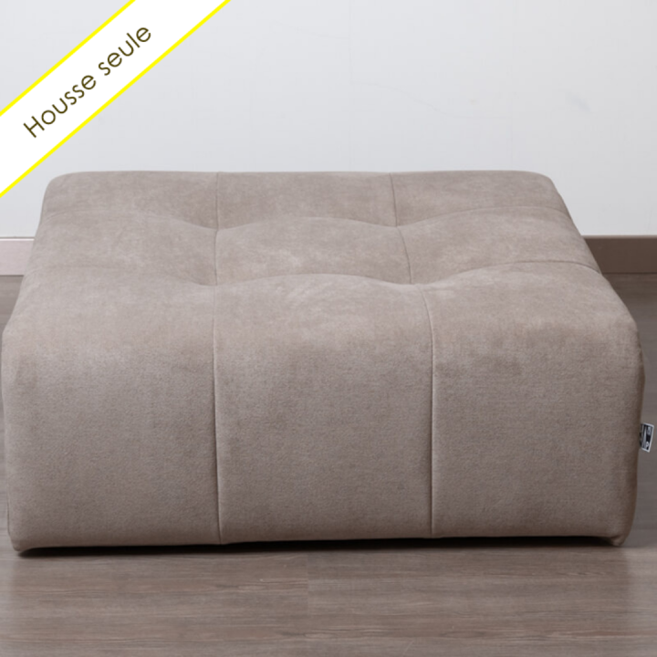 TAKANAP HOUSSE POUF CARRE TISSU BRONX
