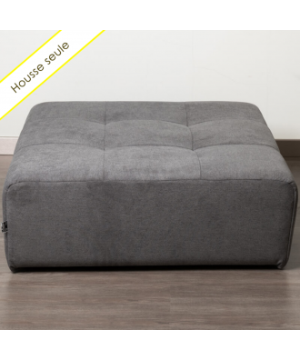 TAKANAP HOUSSE POUF CARRE TISSU BRONX