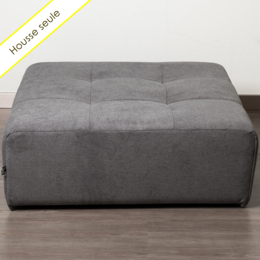 TAKANAP HOUSSE POUF CARRE TISSU BRONX