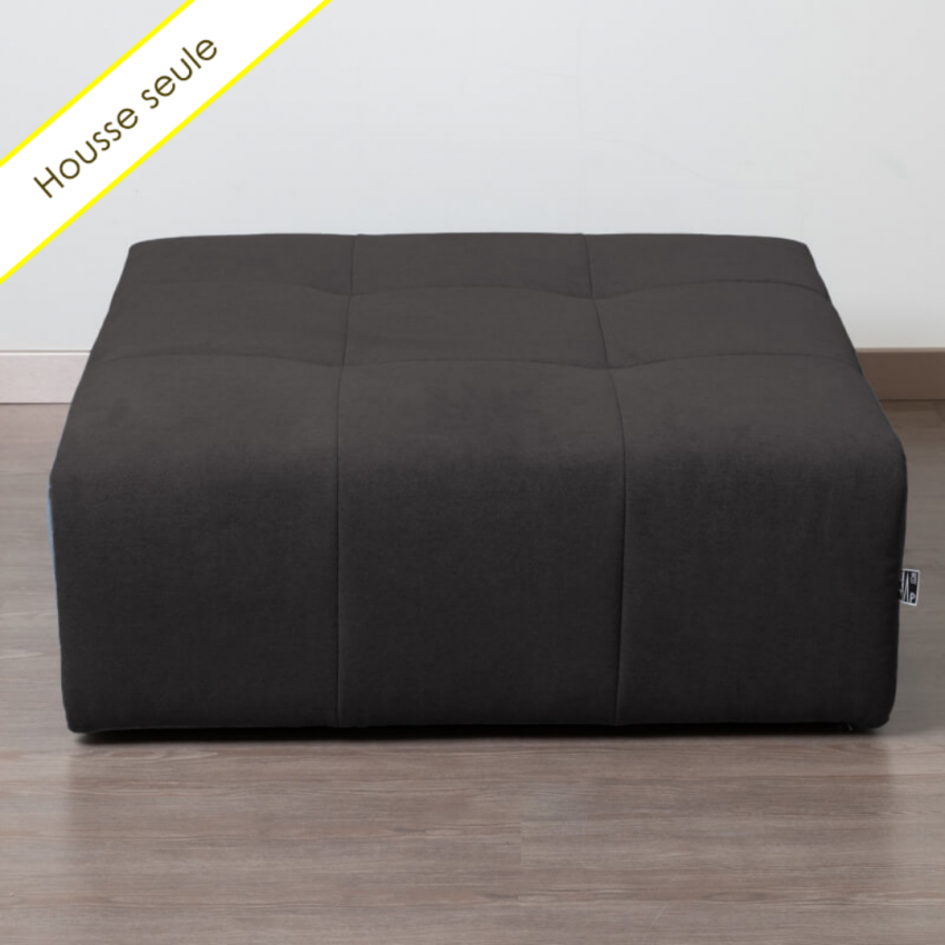 TAKANAP HOUSSE POUF CARRE TISSU BRONX