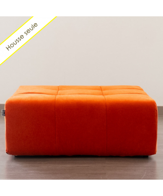 TAKANAP HOUSSE POUF CARRE TISSU BRONX