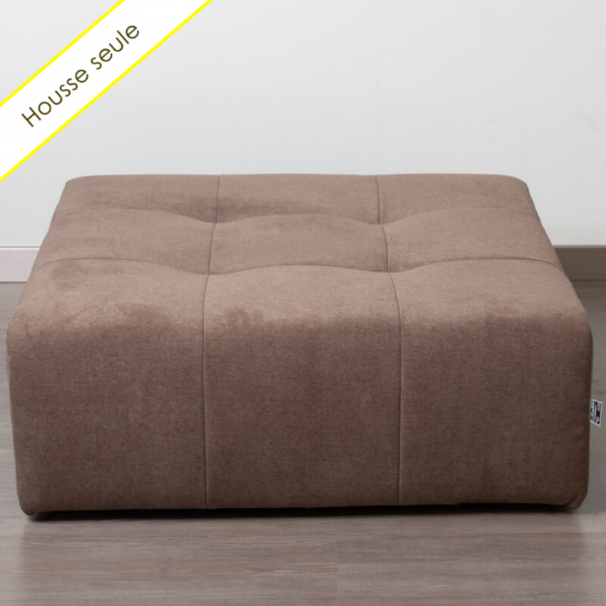 TAKANAP HOUSSE POUF CARRE TISSU BRONX