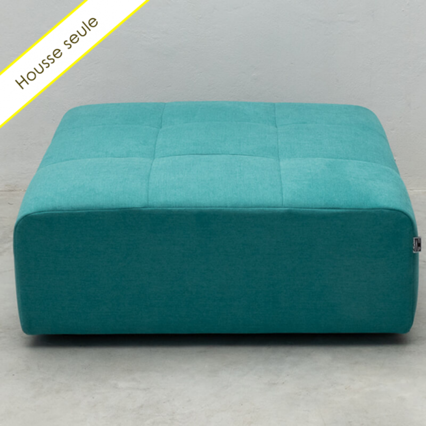 TAKANAP HOUSSE POUF CARRE TISSU BRONX