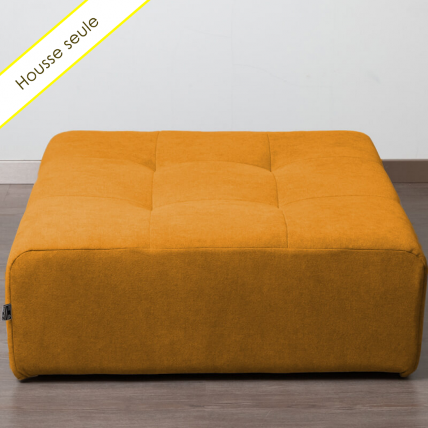 TAKANAP HOUSSE POUF CARRE TISSU BRONX