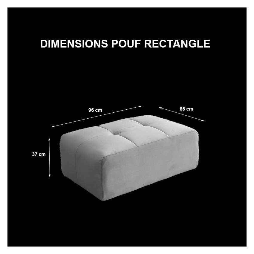 POUF RECTANGULAIRE HR BOUCLETTE