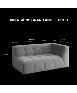 TAKANAP CANAPÉ GRAND ANGLE DROIT HR BOUCLETTE