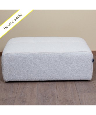 HOUSSE POUF RECTANGULAIRE TISSU BOUCLETTE