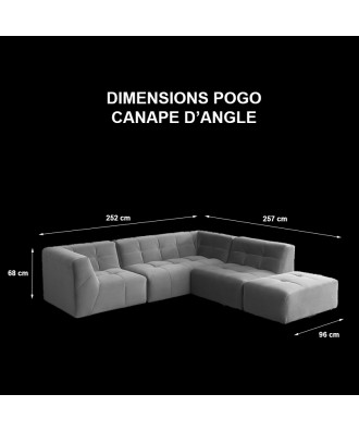 TAKANAP POGO BOUCLETTE - Canapé modulable bouclette
