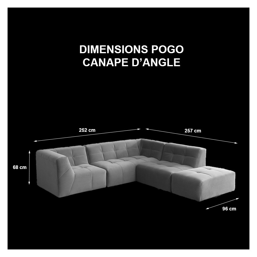 TAKANAP POGO BOUCLETTE - Canapé modulable bouclette