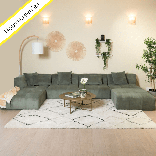 HOUSSES PANAMAX 6 MODULES VELOURS COTELE