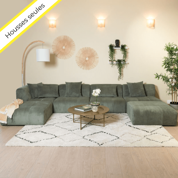 HOUSSES PANAMAX 6 MODULES VELOURS COTELE