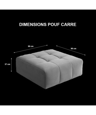 TAKANAP POUF CARRE HR VELOURS PARIS