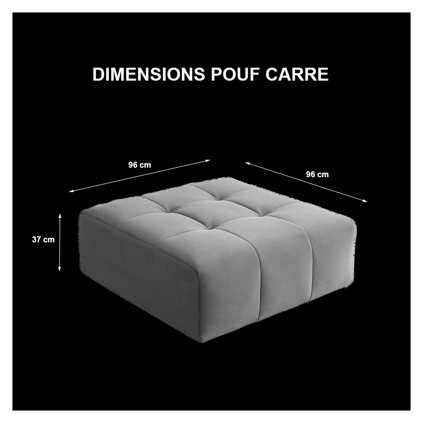 TAKANAP POUF CARRE HR VELOURS PARIS