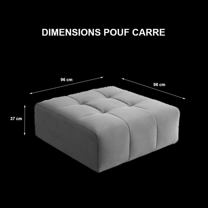 TAKANAP POUF CARRE HR VELOURS PARIS