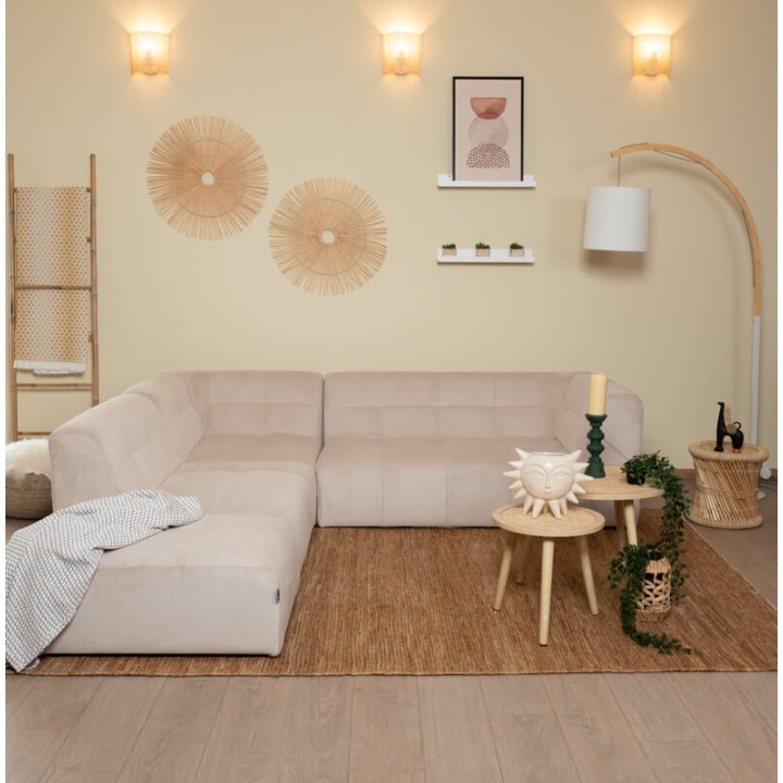 POGO HR VELOURS COTELE-canapé modulable velours côtelé 5 places