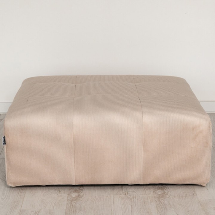 POGO-pouf carré velours côtelé scala