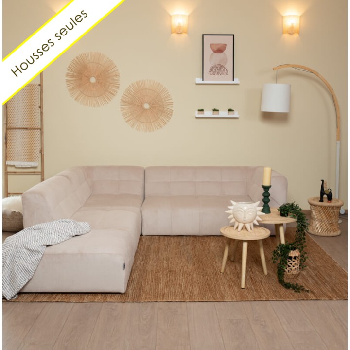 HOUSSES POGO 4 MODULES VELOURS COTELE