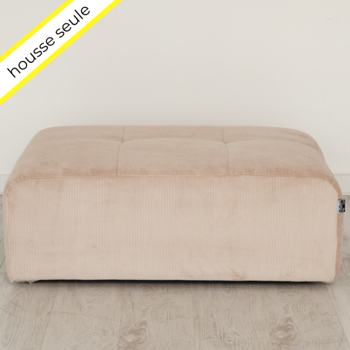 HOUSSE POUF RECTANGULAIRE VELOURS COTELE SCALA
