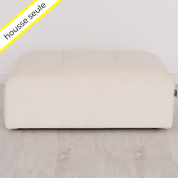 HOUSSE POUF RECTANGULAIRE VELOURS COTELE SCALA