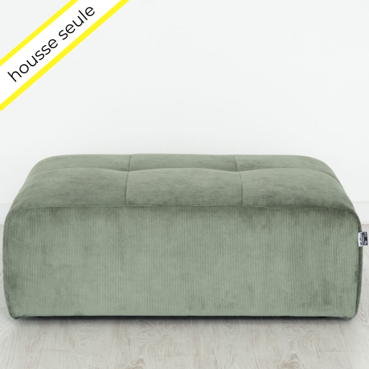 HOUSSE POUF RECTANGULAIRE VELOURS COTELE SCALA