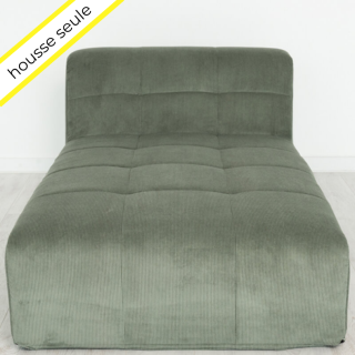 HOUSSE MERIDIENNE VELOURS COTELE