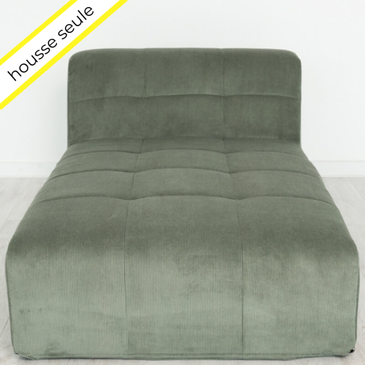 HOUSSE MERIDIENNE VELOURS COTELE