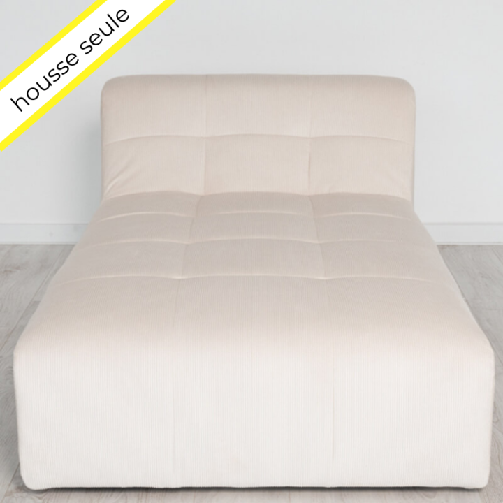 HOUSSE MERIDIENNE VELOURS COTELE