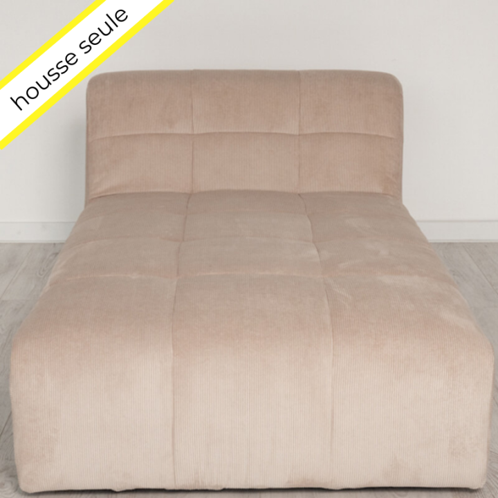 HOUSSE MERIDIENNE VELOURS COTELE