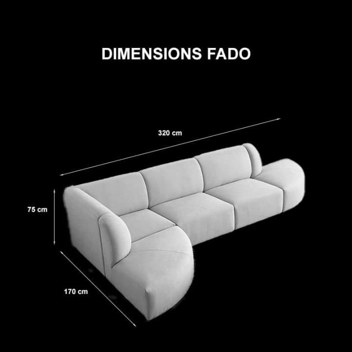 FADO-canapé modulable 5 places