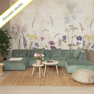HOUSSES POGO CONCEPT 4 MODULES VELOURS COTELE