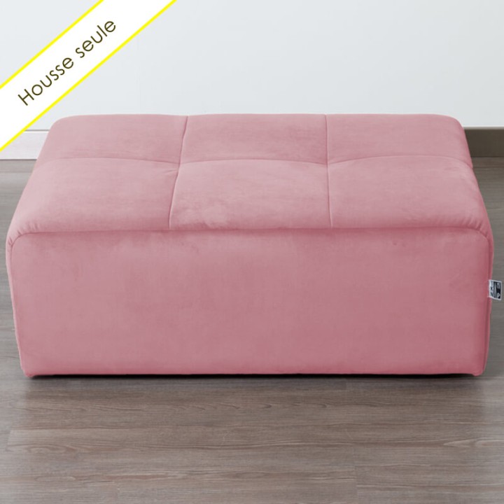 HOUSSE POUF RECTANGULAIRE VELOURS PARIS