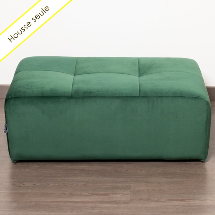 HOUSSE POUF RECTANGULAIRE VELOURS PARIS
