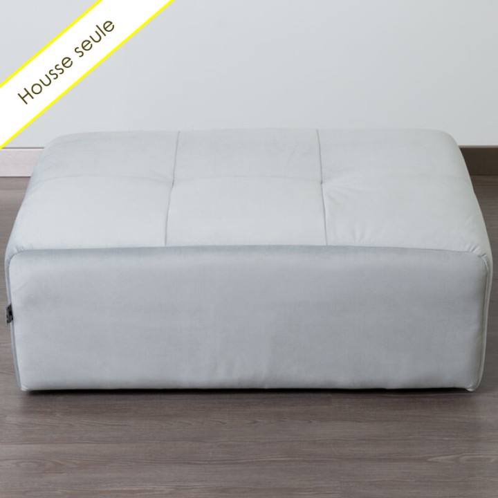 HOUSSE POUF RECTANGULAIRE VELOURS PARIS