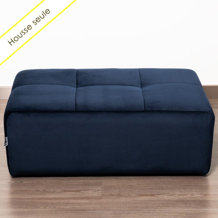 HOUSSE POUF RECTANGULAIRE VELOURS PARIS
