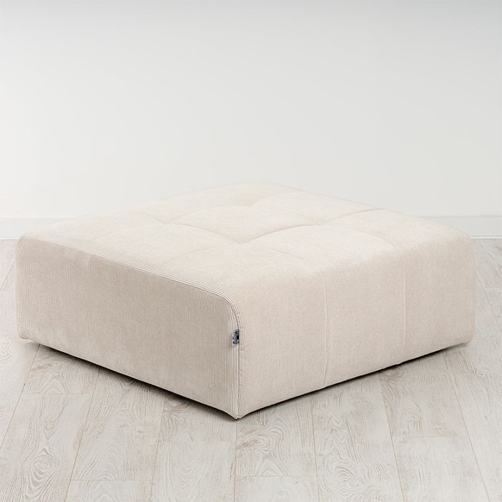 POGO-pouf carré velours côtelé scala