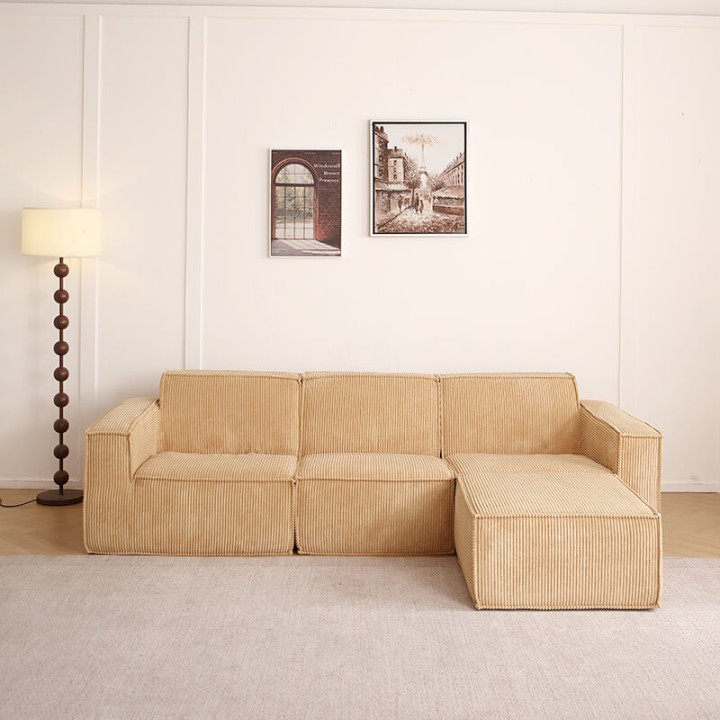 Folio -  Canapé compressé 3 places + 1 pouf livraison offerte