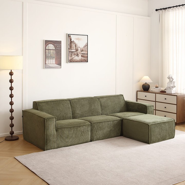 Folio -  Canapé compressé 3 places + 1 pouf livraison offerte