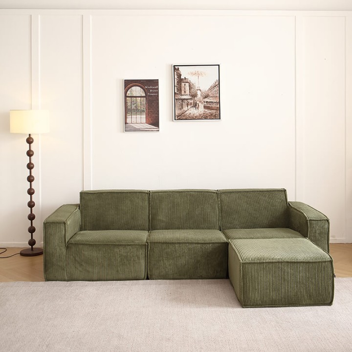 Folio -  Canapé compressé 3 places + 1 pouf livraison offerte