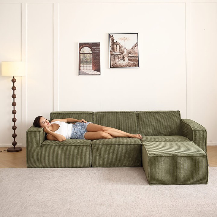 Folio -  Canapé compressé 3 places + 1 pouf livraison offerte