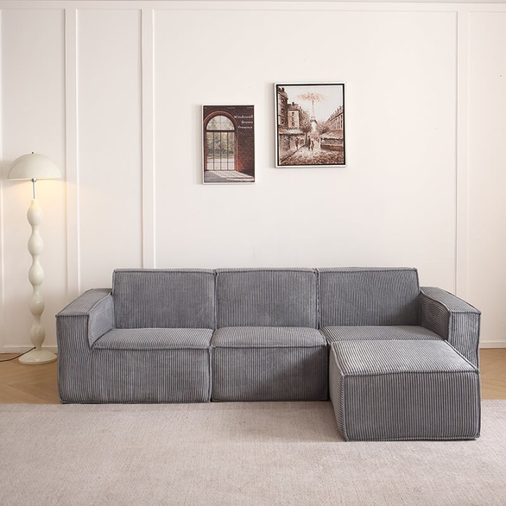 Folio -  Canapé compressé 3 places + 1 pouf livraison offerte