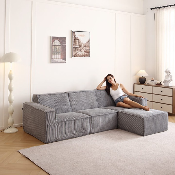 Folio -  Canapé compressé 3 places + 1 pouf livraison offerte