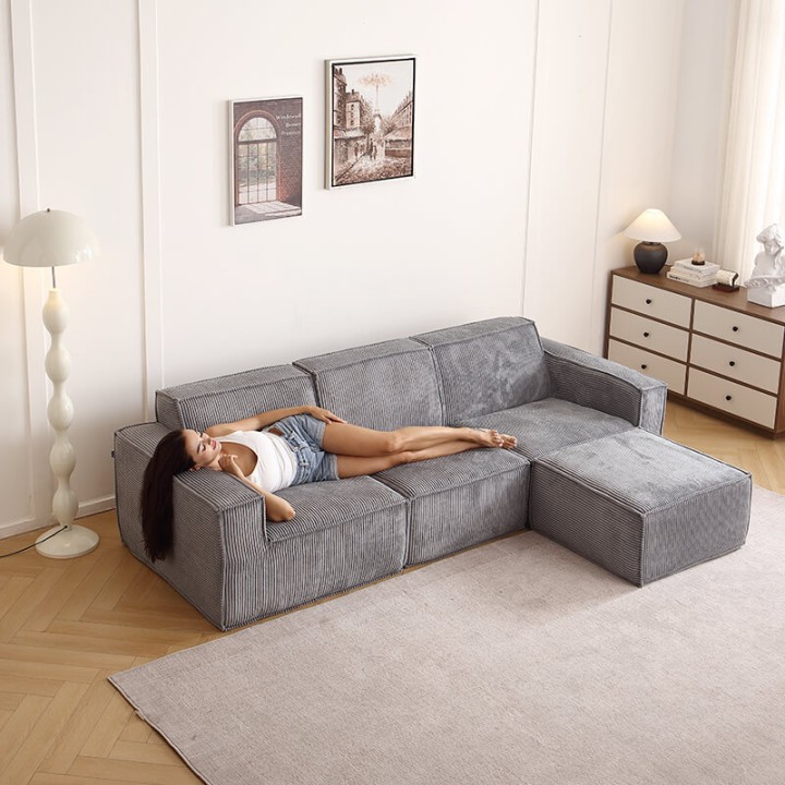 Folio -  Canapé compressé 3 places + 1 pouf livraison offerte