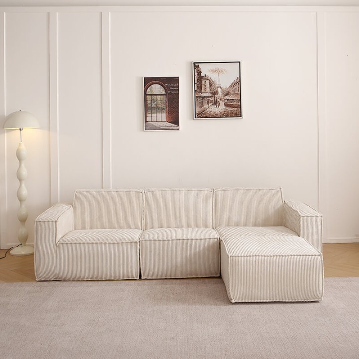 Folio -  Canapé compressé 3 places + 1 pouf livraison offerte